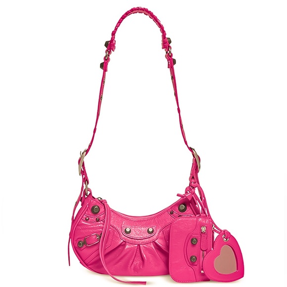 BALENCIAGA Extra Small Le Cagole Crinkled Leather Shoulder Bag - Picture 1 of 9